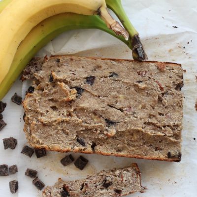 Dark Chocolate & Walnut Coconut Flour Banana Bread